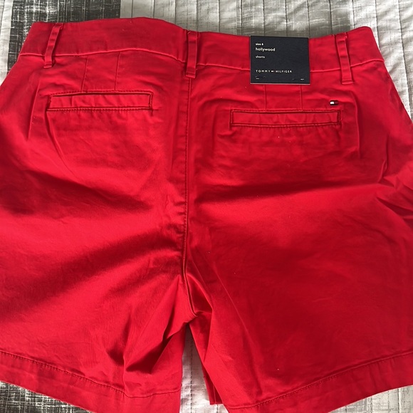 Red Tommy Hilfiger 5” shorts size 6 - Picture 3 of 4